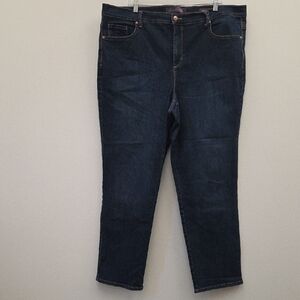 Gloria Vanderbilt High Rise Dark Blue Amanda Jeans, 18W